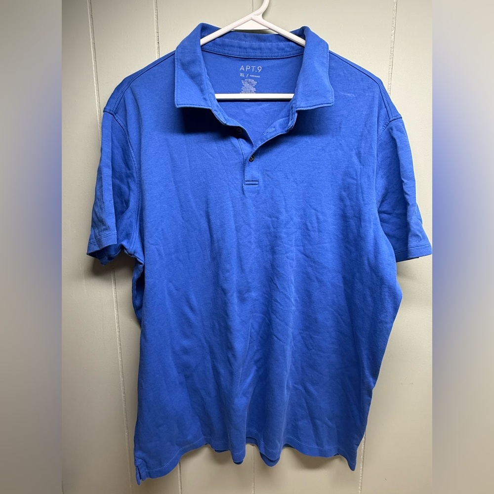 Apt. 9 Men's Bright Blue Short Sleeve Polo
